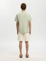 SLHELI SEERSUCKER SS O-NECK TEE XL Normal geschnitten - Aqua Gray