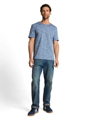 T-Shirt in Melange-Optik XL Regular Fit - Blue Multicolor Inject
