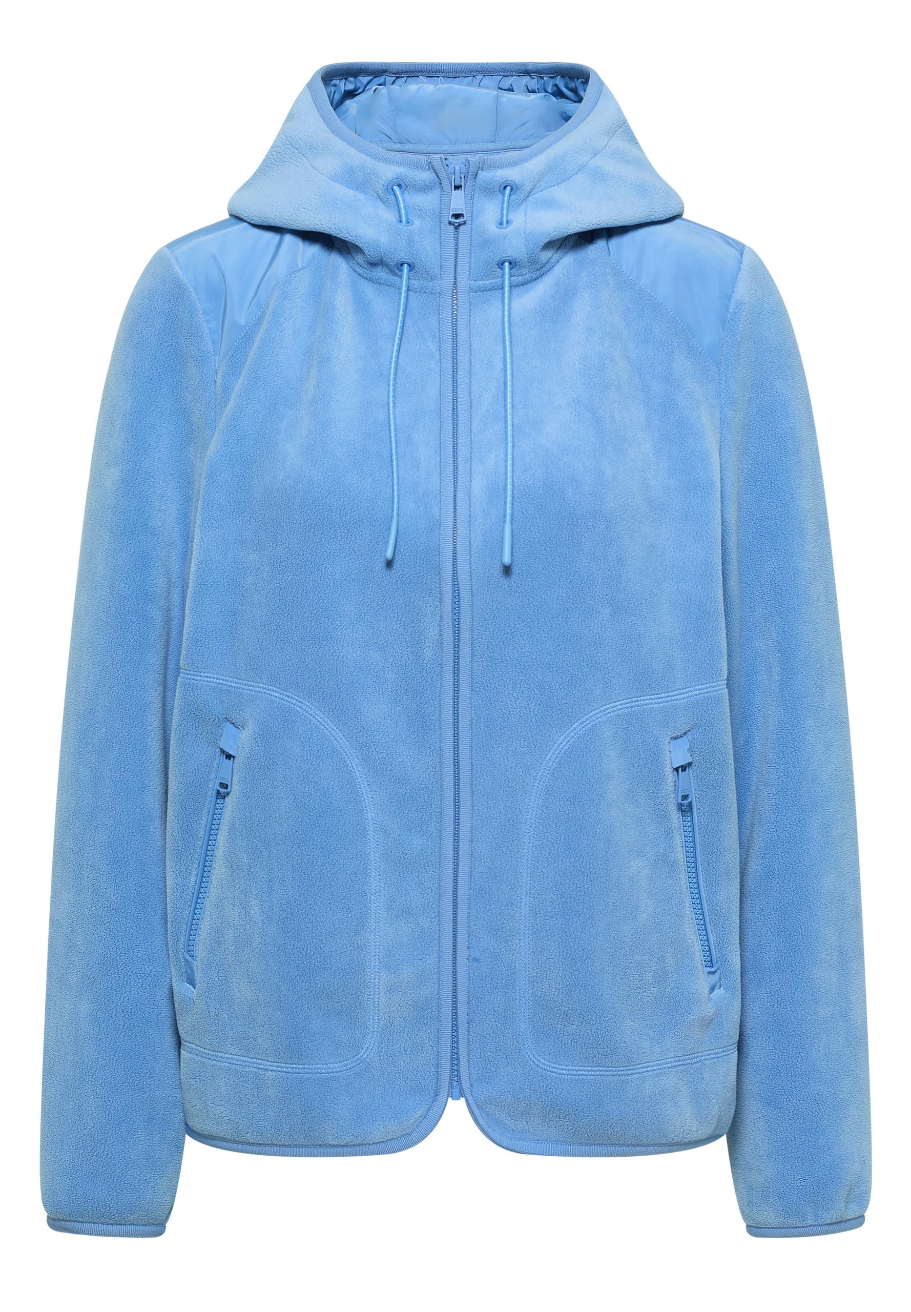 Fleecejacke mit Hoodie L - Fountain Blue
