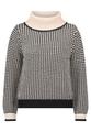 Strickpullover 42 Figurumspielend - Weiß/schwarz