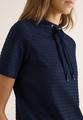Shirt mit Funnel Neck im Two-Tone-Look L - Universal Blue