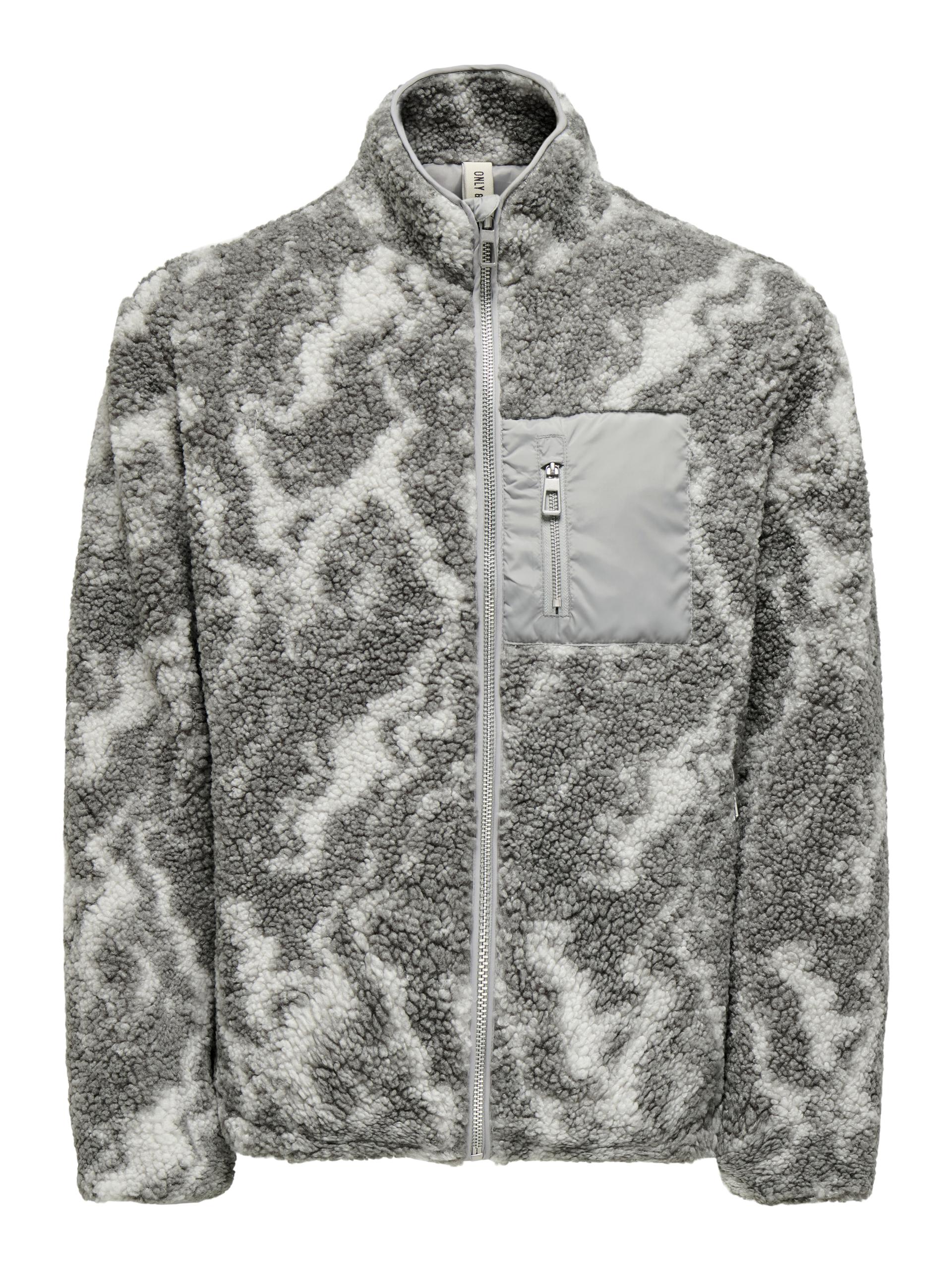 ONSJAIMY SHERPA JACKET OTW L - Mirage Gray