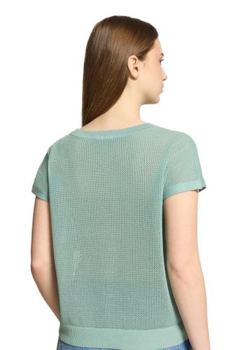 Lochstrick-Pullover