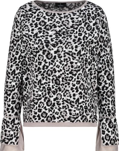Pullover mit Leopardenmuster 44 - Greige Gemustert