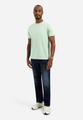 T-Shirt Crewneck Melange M Regular Fit - Green