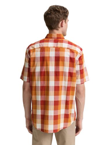 Kurzarmhemd mit Karomuster XL Regular Fit - Red Big Check