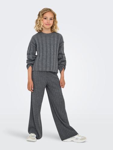 KOGTESSA PANT KNT 146/152 Locker geschnitten - Dark Grey Melange