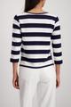 Sweatshirt mit Pailletten-Streifen 42 - Marine Ringel
