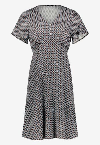 Blusenkleid Mini mit grafischem Muster