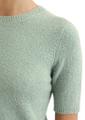 Bouclé-Pullover slim Grün M