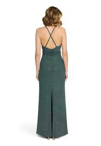 Abendkleid 36 Figurbetont - Dark Green/Grey