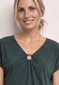 Silk-Look Shirt mit V-Neck und Deko-Detail
