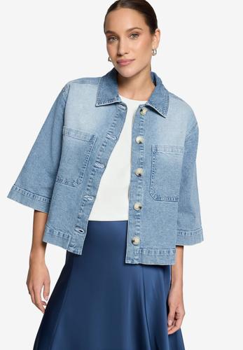 Blazer-Jacke im Jeans-Look