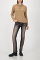 Strickpullover mit Stehkragen 46 - Cognac