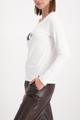 Langarmshirt mit Teddyprint 38 - Off-white