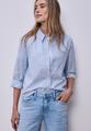 Bluse mit Hemdkragen und  Backprint 42 - Original Blue