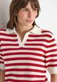 Kurzarm Poloshirt in Crochet-Qualität XXL - Glazed Apple Red