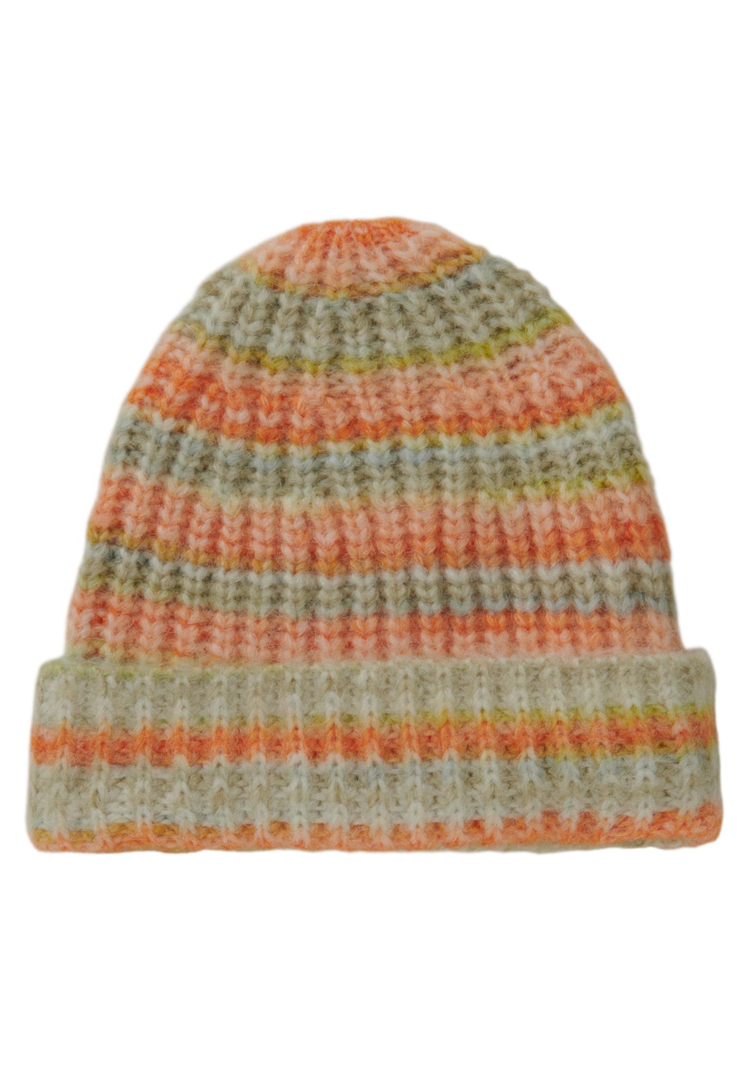 Strickmütze OS Lässig - Cream/orange