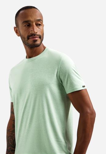 T-Shirt Crewneck Melange M Regular Fit - Green