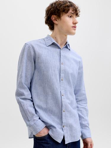 JJESUMMER LINEN BLEND SHIRT L/S SN M Normal geschnitten - Infinity