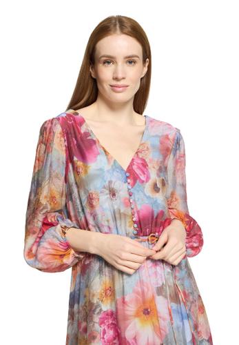 Abendkleid 38 Tailliert - Blue/Rosé