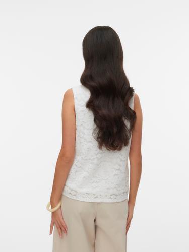 VMHONEY LACE SL V-NECK TOP WVN GA
