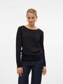VMCARE STRUCTURE LS O-NECK BLOU NOOS