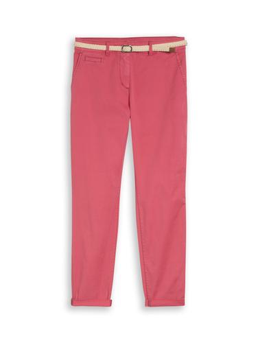 Slim Chino Hose mit Gürtel 42/30 Slim Fit - Cozy Pink