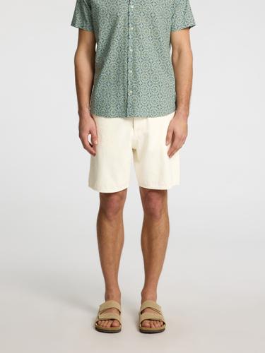 SLHREG ALEX 201 ECRU HEMP SHORTS XL Normal geschnitten - White Denim