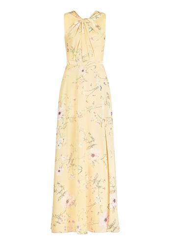 Abendkleid 34 Weich fallend - Yellow/rosé