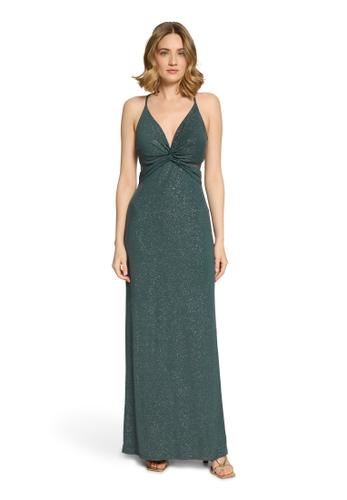 Abendkleid 36 Figurbetont - Dark Green/Grey