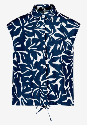 Hemdbluse  kurzarm mit Blumen