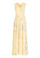 Abendkleid 34 Weich fallend - Yellow/rosé