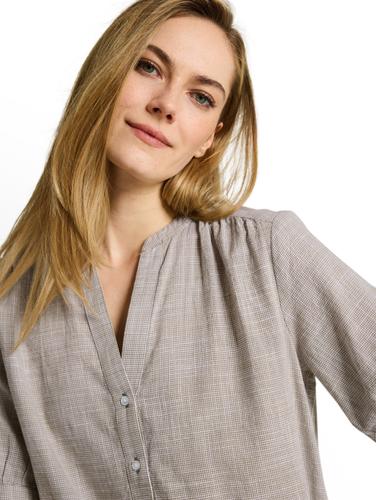 Bluse aus Baumwolle 40 Regular Fit - Silver Olive