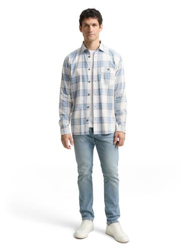 Comfort Fit Hemd mit Karomuster XXL Comfort Fit - White Light Blue Check