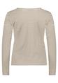 Streifenshirt L Leicht tailliert - Khaki/Cream