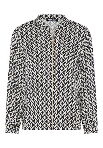 Blouson NOS mit elastischem Bund 48 - Ink/ecru