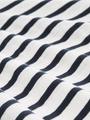 T-Shirt mit V-Ausschnitt S Regular Fit - Offwhite Navy Stripe