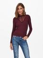 ONLTILDE L/S HIGH NECK LACE TOP JRS NOOS S Stretch - Port Royale