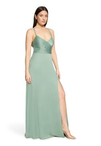 Abendkleid 38 Figurbetont - Foggy Green