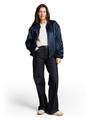 Satin Blouson Jacke mit Bomberkragen