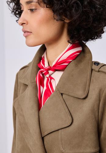 Trenchcoat aus Velours 38 - Cinnamon Brown