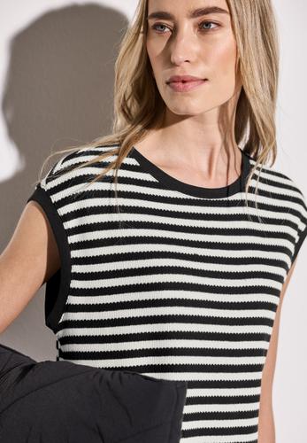 Gestreiftes Kleid 38 - Black