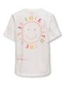 KOGLIA LIFE S/S OVZ PRINTED TEE JRS 134/140 Locker geschnitten - Cloud Dancer
