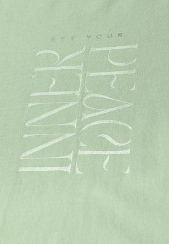 T-Shirt mit Wording Print 38 - Soft Jade Green
