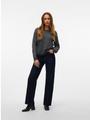 VMDOFFYSHINE LS O-NECK BLOUSE REP NOOS S Normal geschnitten - Asphalt