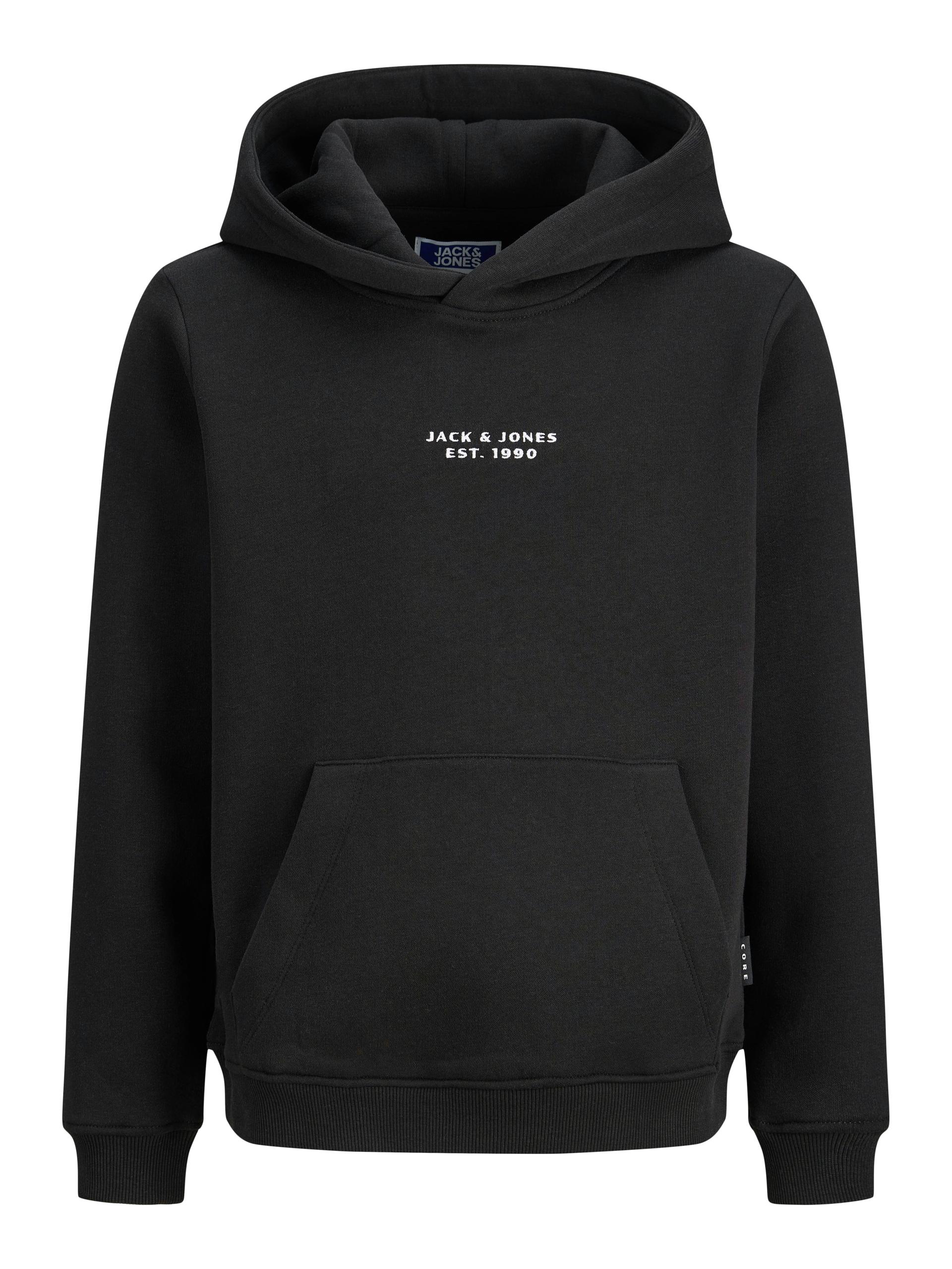 JCOPOINT EMBROIDERY SWEAT HOOD JNR 152 Locker geschnitten - Black