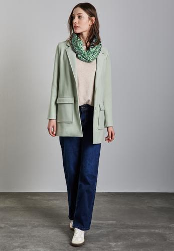 Gemusterter Loop Schal One size - Tendril Green