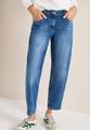 High Waist Barrel Leg Jeans im Loose Fit 34/28 - Mid Blue Wash