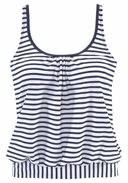 venice beach lm exkl. sport Oversize-Tankini-Top 44 - White-navy-s